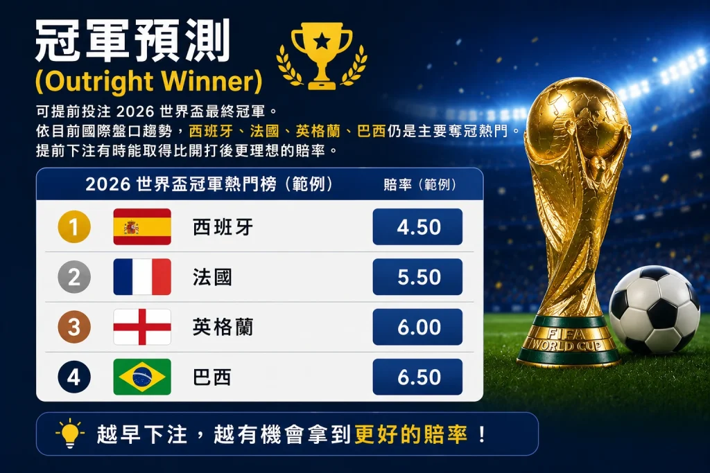 冠軍預測（Outright Winner）