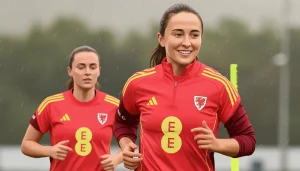 威爾斯女足球員休斯備戰2026世界盃資格賽