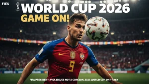 2026 FIFA世界盃主辦國美國、加拿大、墨西哥旗幟