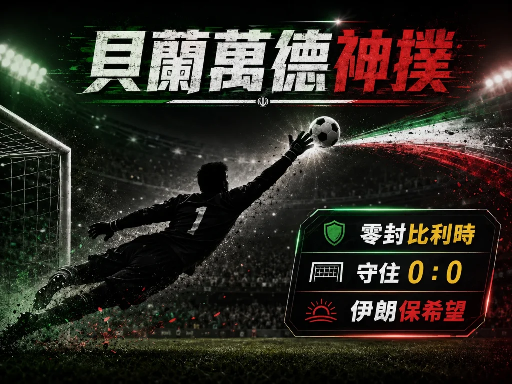伊朗門將貝蘭萬德關鍵撲救,幫助伊朗 0 比 0 戰平比利時。