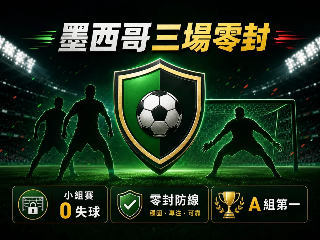 墨西哥小組賽三場零封，展現穩定防守。