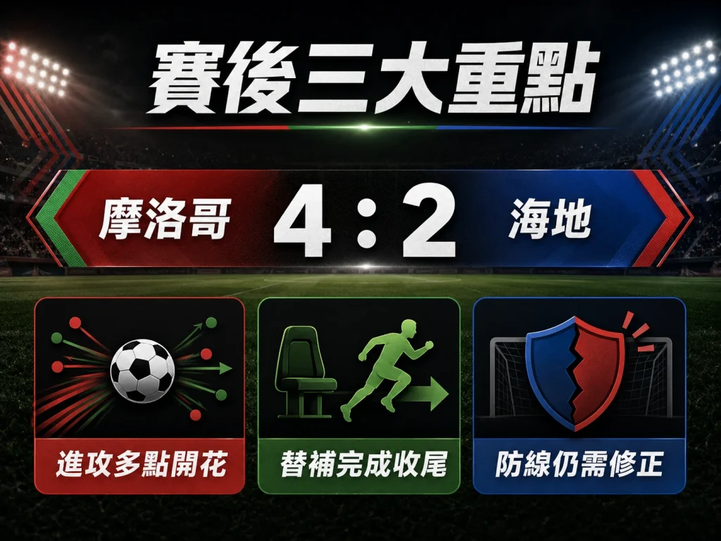 摩洛哥 4 比 2 擊敗海地，進攻多點開花並晉級 32 強。