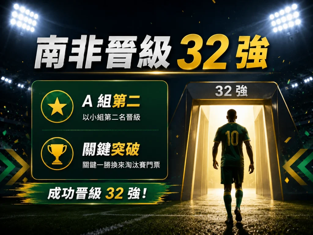南非以 A 組第二晉級 32 強，成功守住關鍵勝利。