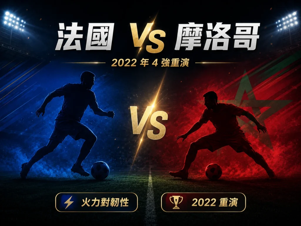 法國對摩洛哥8強賽前重點,重演2022年世界盃4強對決。