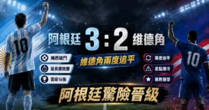 阿根廷 3：2 擊敗維德角，差點被黑馬製造冷門但仍驚險晉級。