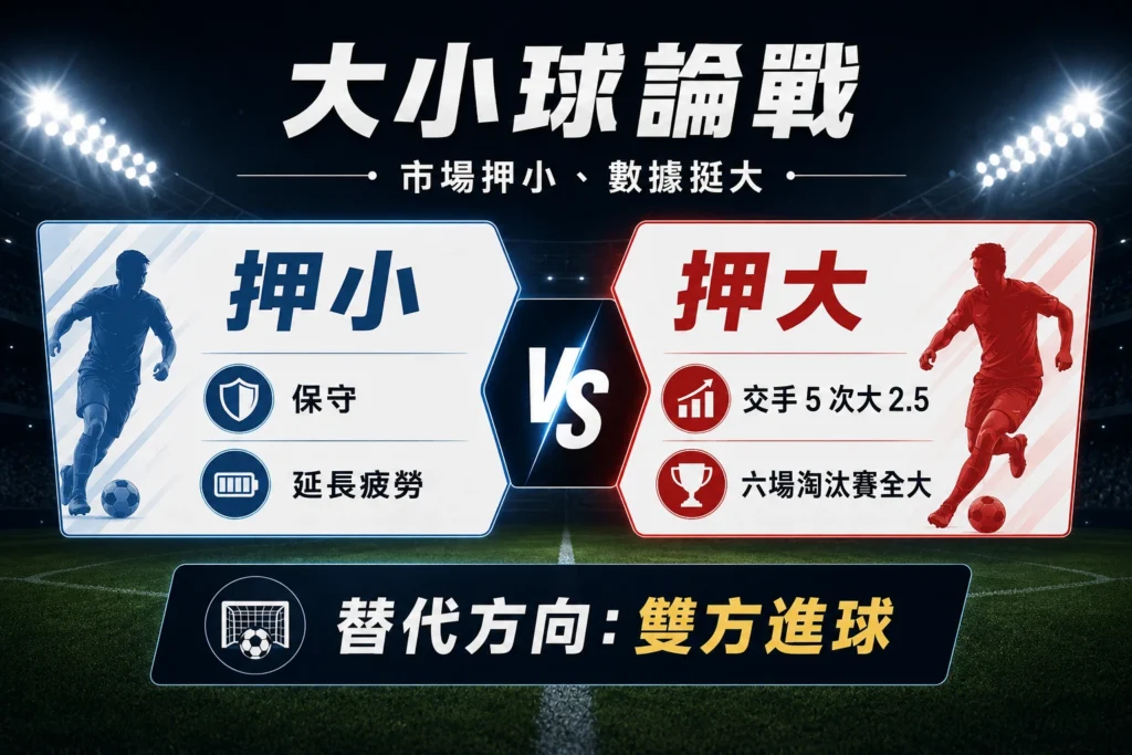 英格蘭對阿根廷大小球論戰,市場押小但交手數據支持雙方進球。