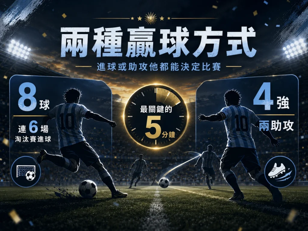 梅西決賽兩種贏球方式整理,進球與助攻都可能成為阿根廷勝負關鍵。