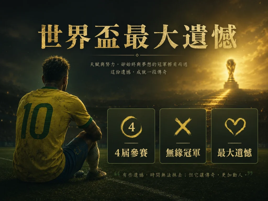 內馬爾世界盃最大遺憾，4屆參賽仍無緣冠軍。
